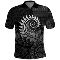 New Zealand Maori Koru Fern Polo Shirt Spiral Polynesian Style Gray LT05 Gray - Polynesian Pride