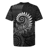 New Zealand Maori Koru Fern Rugby Jersey Spiral Polynesian Style Gray LT05 - Polynesian Pride