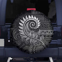 New Zealand Maori Koru Fern Spare Tire Cover Spiral Polynesian Style Gray LT05 - Polynesian Pride