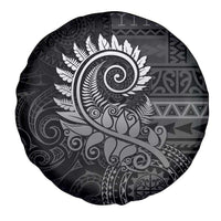 New Zealand Maori Koru Fern Spare Tire Cover Spiral Polynesian Style Gray LT05 - Polynesian Pride