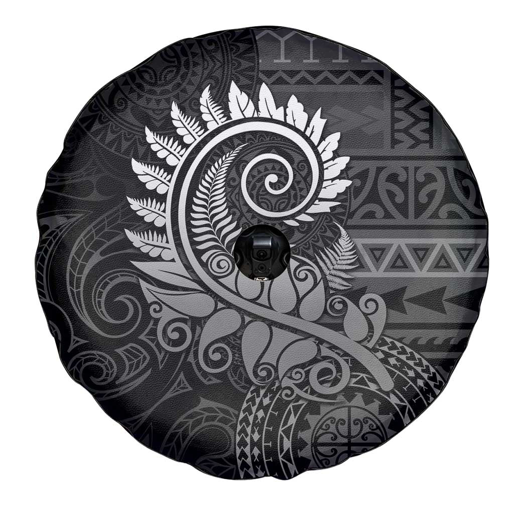 New Zealand Maori Koru Fern Spare Tire Cover Spiral Polynesian Style Gray LT05 - Polynesian Pride