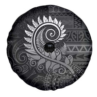 New Zealand Maori Koru Fern Spare Tire Cover Spiral Polynesian Style Gray LT05 - Polynesian Pride