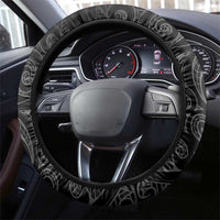 New Zealand Maori Koru Fern Steering Wheel Cover Spiral Polynesian Style Gray LT05 - Polynesian Pride