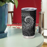 New Zealand Maori Koru Fern Tumbler Cup Spiral Polynesian Style Gray LT05 - Polynesian Pride