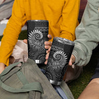 New Zealand Maori Koru Fern Tumbler Cup Spiral Polynesian Style Gray LT05 - Polynesian Pride