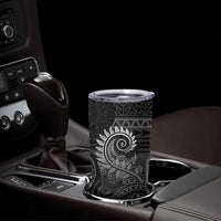 New Zealand Maori Koru Fern Tumbler Cup Spiral Polynesian Style Gray LT05 - Polynesian Pride
