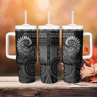 New Zealand Maori Koru Fern Tumbler With Handle Spiral Polynesian Style Gray LT05 - Polynesian Pride