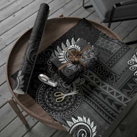 New Zealand Maori Koru Fern Wrapping Paper Spiral Polynesian Style Gray LT05 - Polynesian Pride