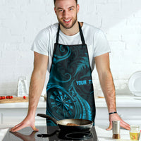 Personalised New Zealand Turquoise Darts Apron Maori Fern Curve Style