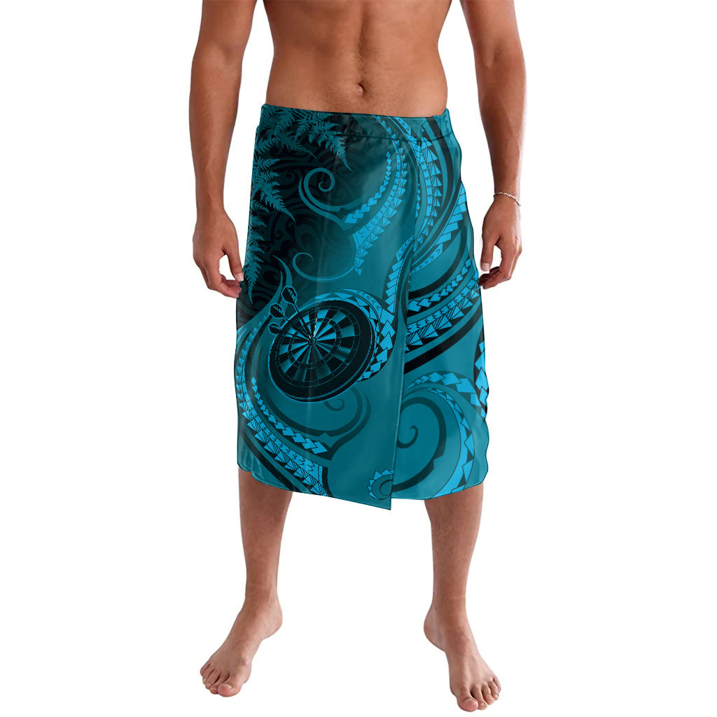 New Zealand Turquoise Darts Lavalava Maori Fern Curve Style LT05 Turquoise - Polynesian Pride