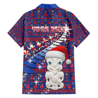 Personalized New Zealand Christmas Hawaiian Shirt Haka Fern Santa Tiki Meri Kirihimete LT05 - Polynesian Pride