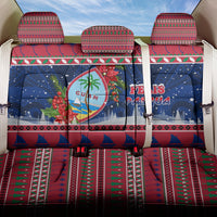 Guam Christmas Back Car Seat Cover Guaman Seal Poinsettia Felis Pasgua LT05 One Size Red - Polynesian Pride