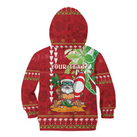 Personalised Hawaii Christmas Kid Hoodie Funny Santa Claus Surf Mele Kalikimaka LT05 - Polynesian Pride