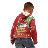 Personalised Hawaii Christmas Kid Hoodie Funny Santa Claus Surf Mele Kalikimaka LT05 - Polynesian Pride