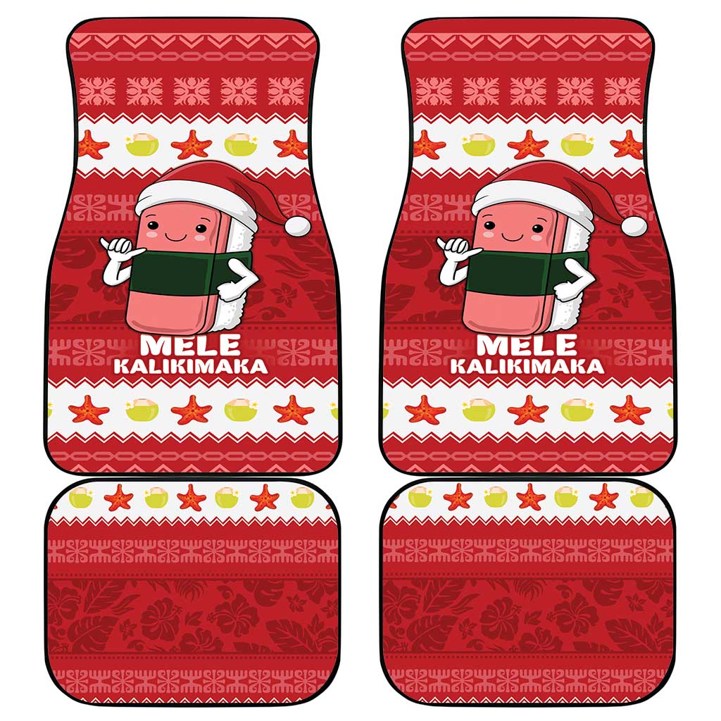 Hawaii Funny Christmas Car Mats Spam Musubi Santa LT05 - Polynesian Pride