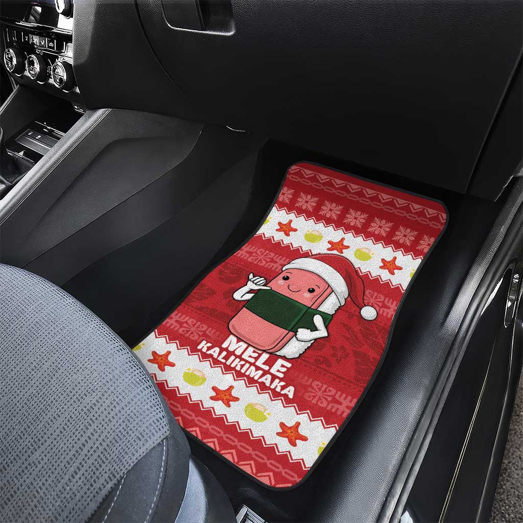 Hawaii Funny Christmas Car Mats Spam Musubi Santa LT05 - Polynesian Pride