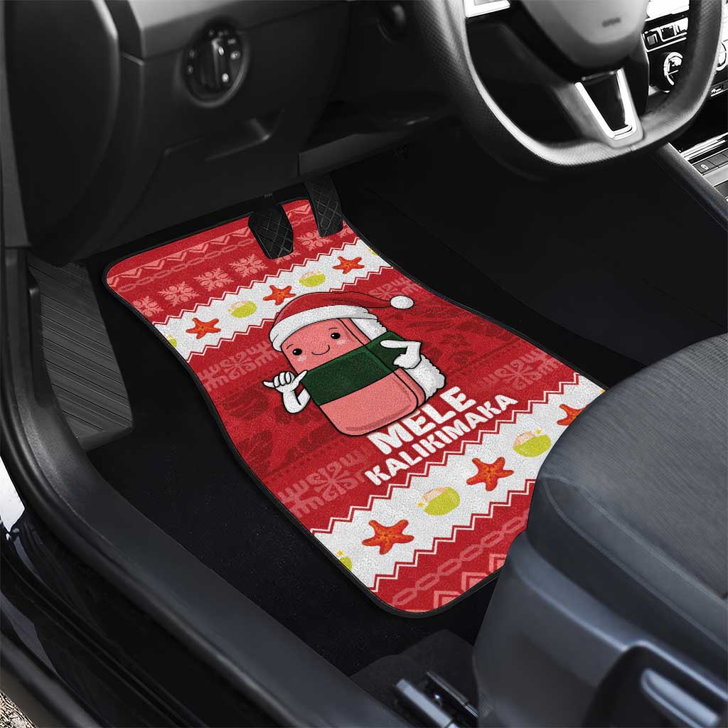 Hawaii Funny Christmas Car Mats Spam Musubi Santa LT05 - Polynesian Pride