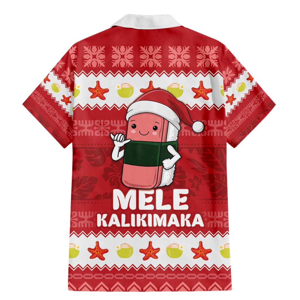 Hawaii Funny Christmas Family Matching Mermaid Dress and Hawaiian Shirt Spam Musubi Santa LT05 - Polynesian Pride