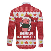 Hawaii Funny Christmas Family Matching Off The Shoulder Long Sleeve Dress and Hawaiian Shirt Spam Musubi Santa LT05 - Polynesian Pride