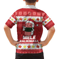 Hawaii Funny Christmas Family Matching Off Shoulder Maxi Dress and Hawaiian Shirt Spam Musubi Santa LT05 - Polynesian Pride