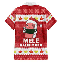 Hawaii Funny Christmas Family Matching Off Shoulder Short Dress and Hawaiian Shirt Spam Musubi Santa LT05 - Polynesian Pride