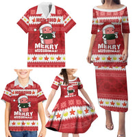 Hawaii Funny Christmas Family Matching Puletasi and Hawaiian Shirt Spam Musubi Santa LT05 - Polynesian Pride