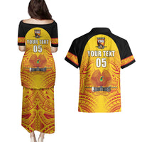 Papua New Guinea Rugby Custom Couples Matching Puletasi and Hawaiian Shirt Kumul Pride Go Champions LT05 - Polynesian Pride