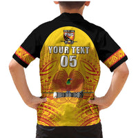 Papua New Guinea Rugby Custom Family Matching Mermaid Dress and Hawaiian Shirt Kumul Pride Go Champions LT05 - Polynesian Pride