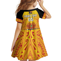 Papua New Guinea Rugby Custom Family Matching Off Shoulder Maxi Dress and Hawaiian Shirt Kumul Pride Go Champions LT05 - Polynesian Pride