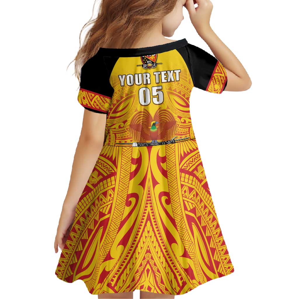 Papua New Guinea Rugby Custom Family Matching Short Sleeve Bodycon Dress and Hawaiian Shirt Kumul Pride Go Champions LT05 - Polynesian Pride