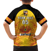 Papua New Guinea Rugby Custom Family Matching Summer Maxi Dress and Hawaiian Shirt Kumul Pride Go Champions LT05 - Polynesian Pride