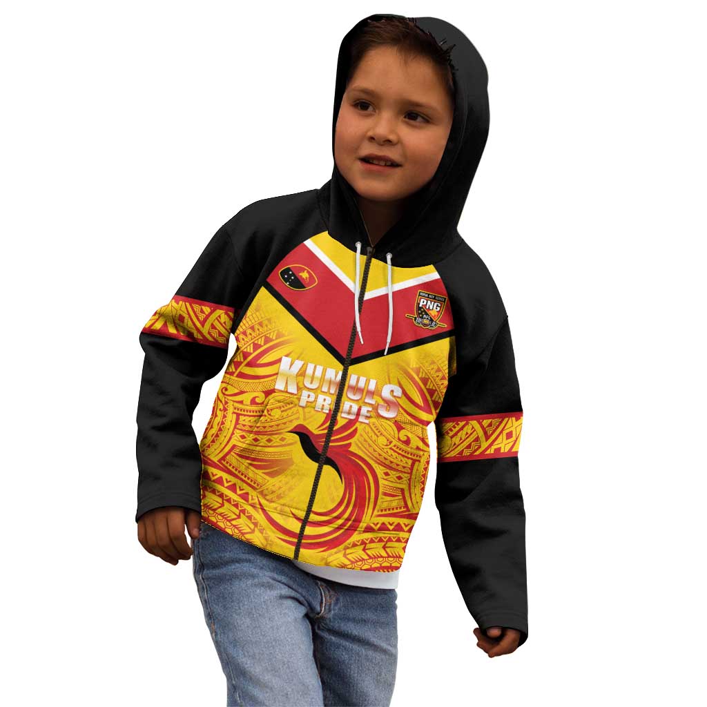 Papua New Guinea Rugby Custom Kid Hoodie Kumul Pride Go Champions