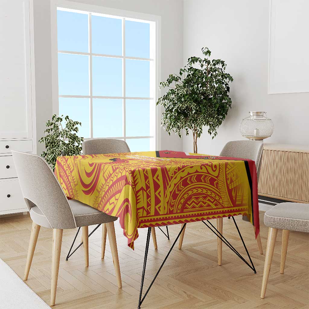 Papua New Guinea Rugby Tablecloth Kumul Pride Go Champions LT05 - Polynesian Pride