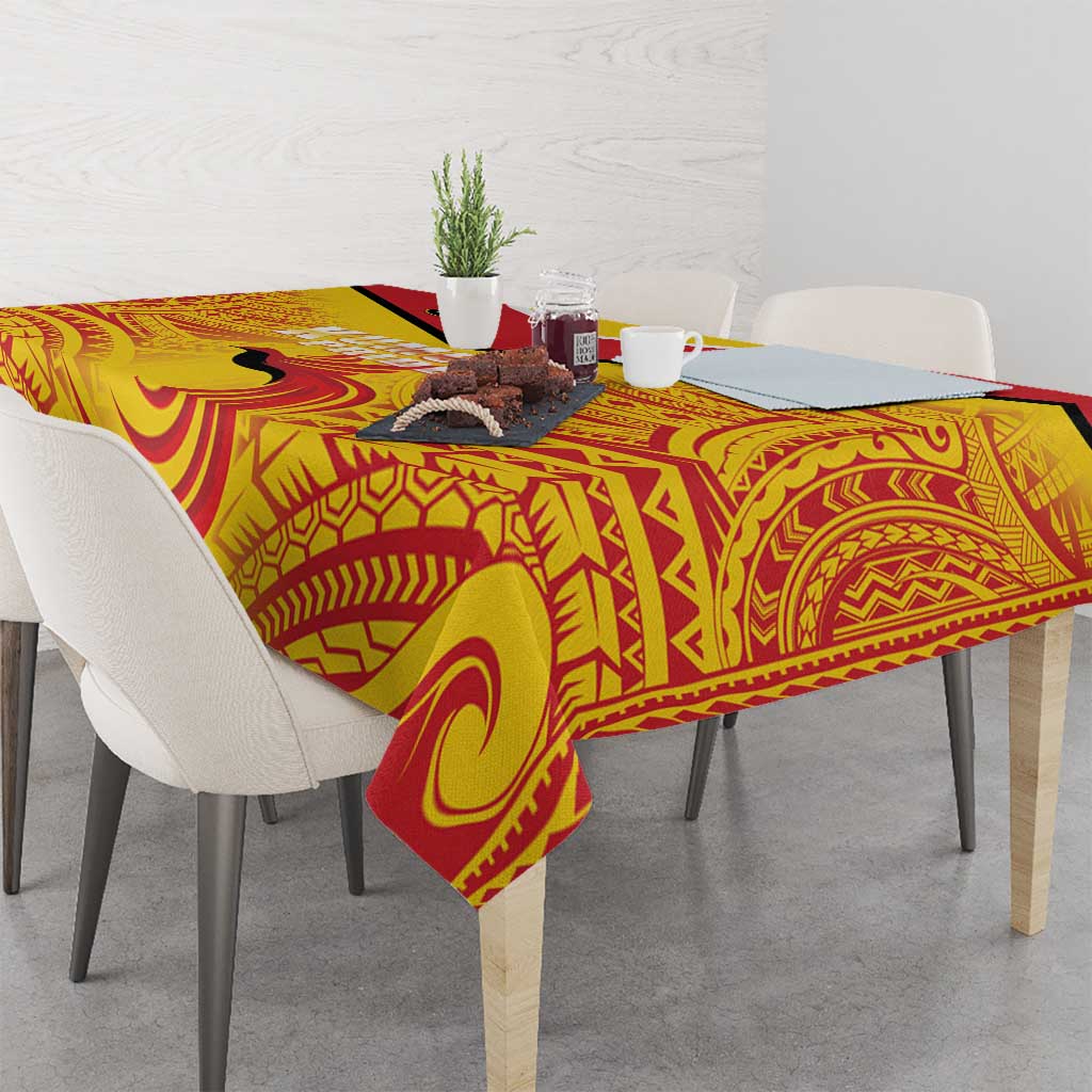 Papua New Guinea Rugby Tablecloth Kumul Pride Go Champions LT05 - Polynesian Pride