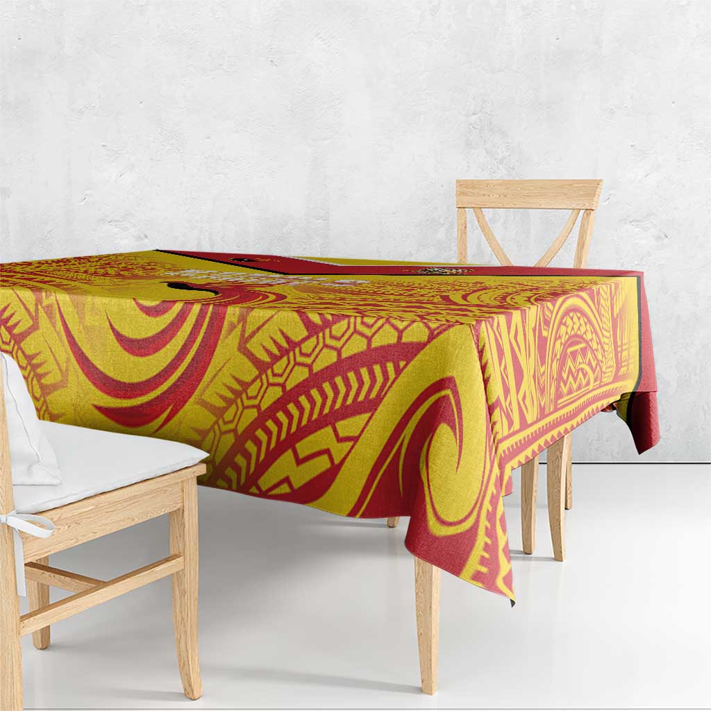 Papua New Guinea Rugby Tablecloth Kumul Pride Go Champions LT05 - Polynesian Pride