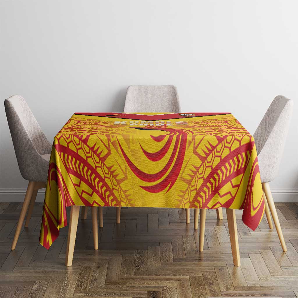 Papua New Guinea Rugby Tablecloth Kumul Pride Go Champions LT05 - Polynesian Pride