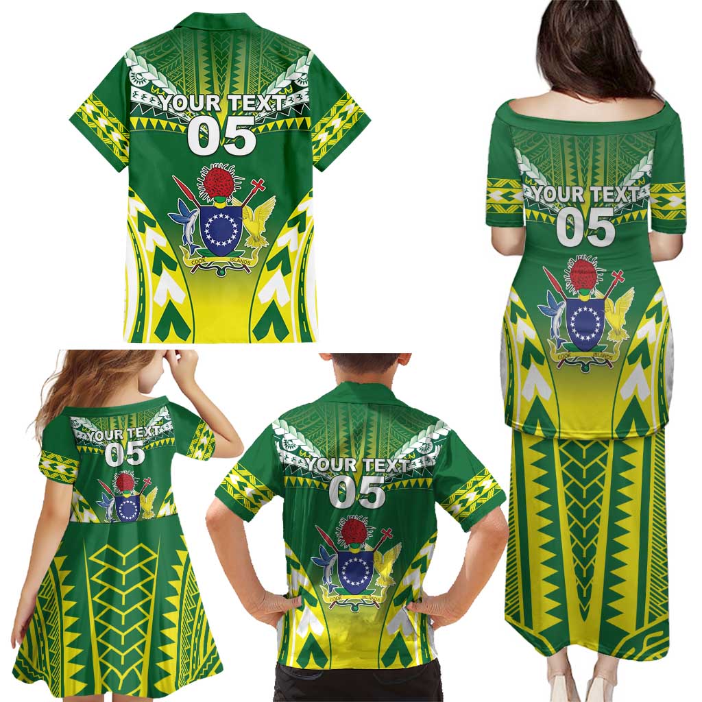 Cook Islands Rugby Custom Family Matching Puletasi and Hawaiian Shirt The Kukis Go Champions LT05 - Polynesian Pride