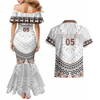 Fiji Rugby Custom Couples Matching Mermaid Dress and Hawaiian Shirt Fijian Bati Go Champions LT05 - Polynesian Pride