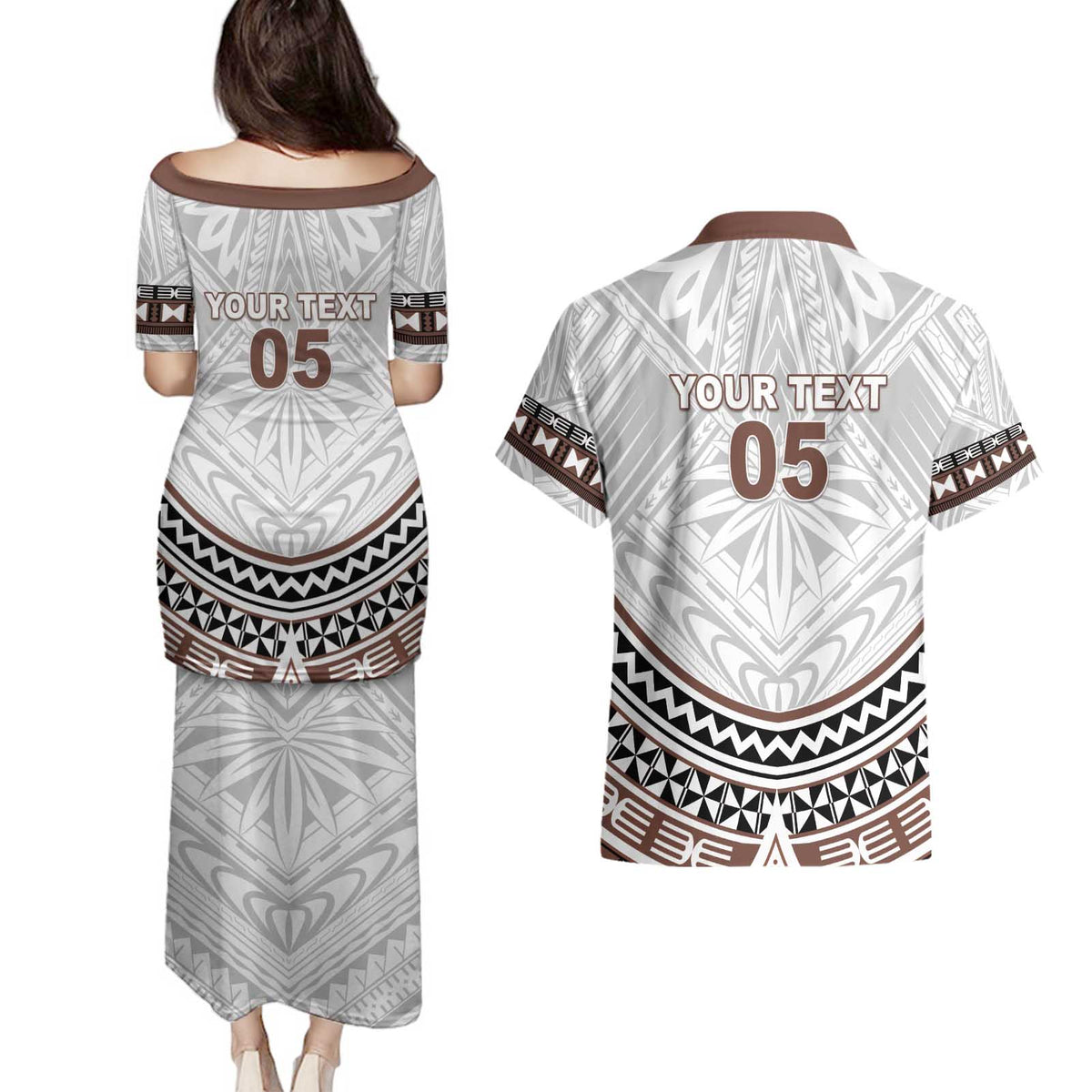 Fiji Rugby Custom Couples Matching Puletasi and Hawaiian Shirt Fijian Bati Go Champions LT05 - Polynesian Pride