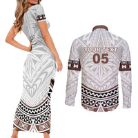 Fiji Rugby Custom Couples Matching Short Sleeve Bodycon Dress and Long Sleeve Button Shirt Fijian Bati Go Champions LT05 - Polynesian Pride