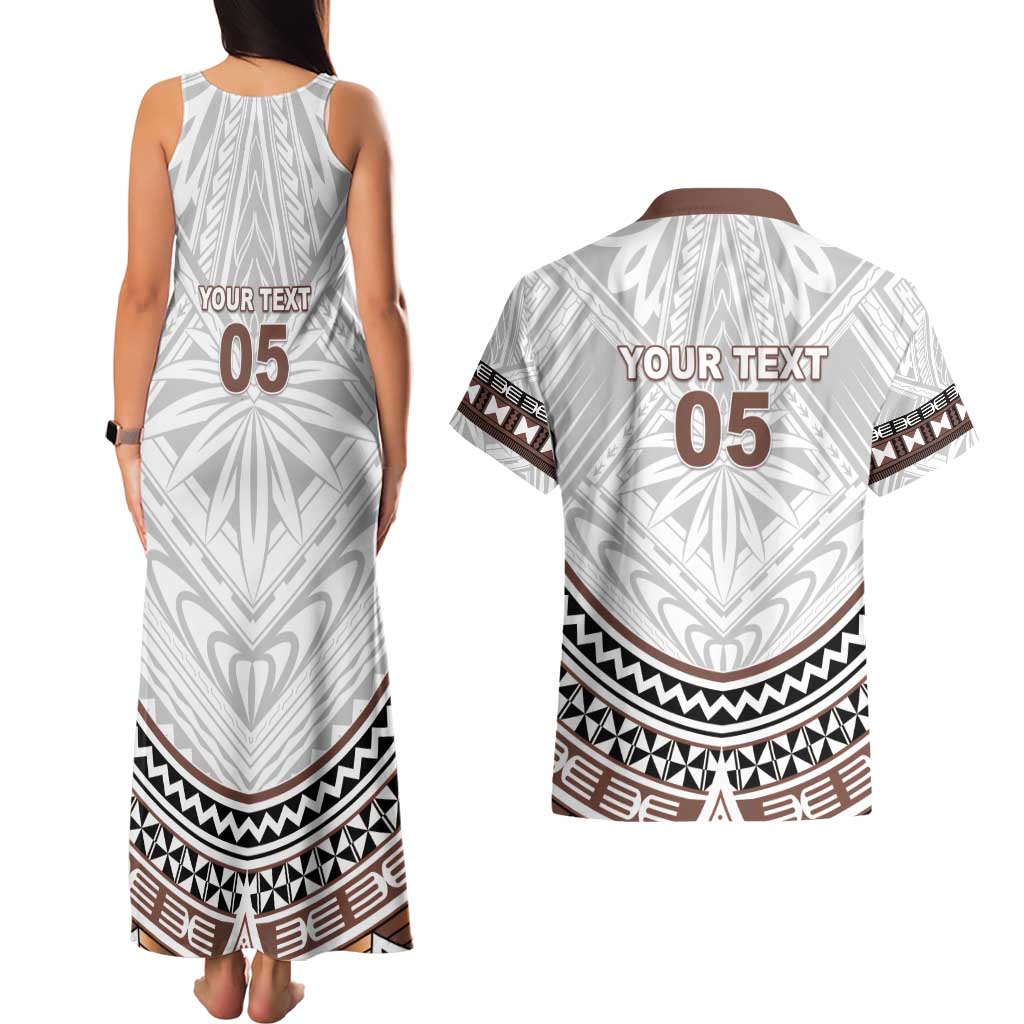 Fiji Rugby Custom Couples Matching Tank Maxi Dress and Hawaiian Shirt Fijian Bati Go Champions LT05 - Polynesian Pride