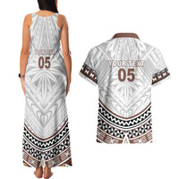 Fiji Rugby Custom Couples Matching Tank Maxi Dress and Hawaiian Shirt Fijian Bati Go Champions LT05 - Polynesian Pride
