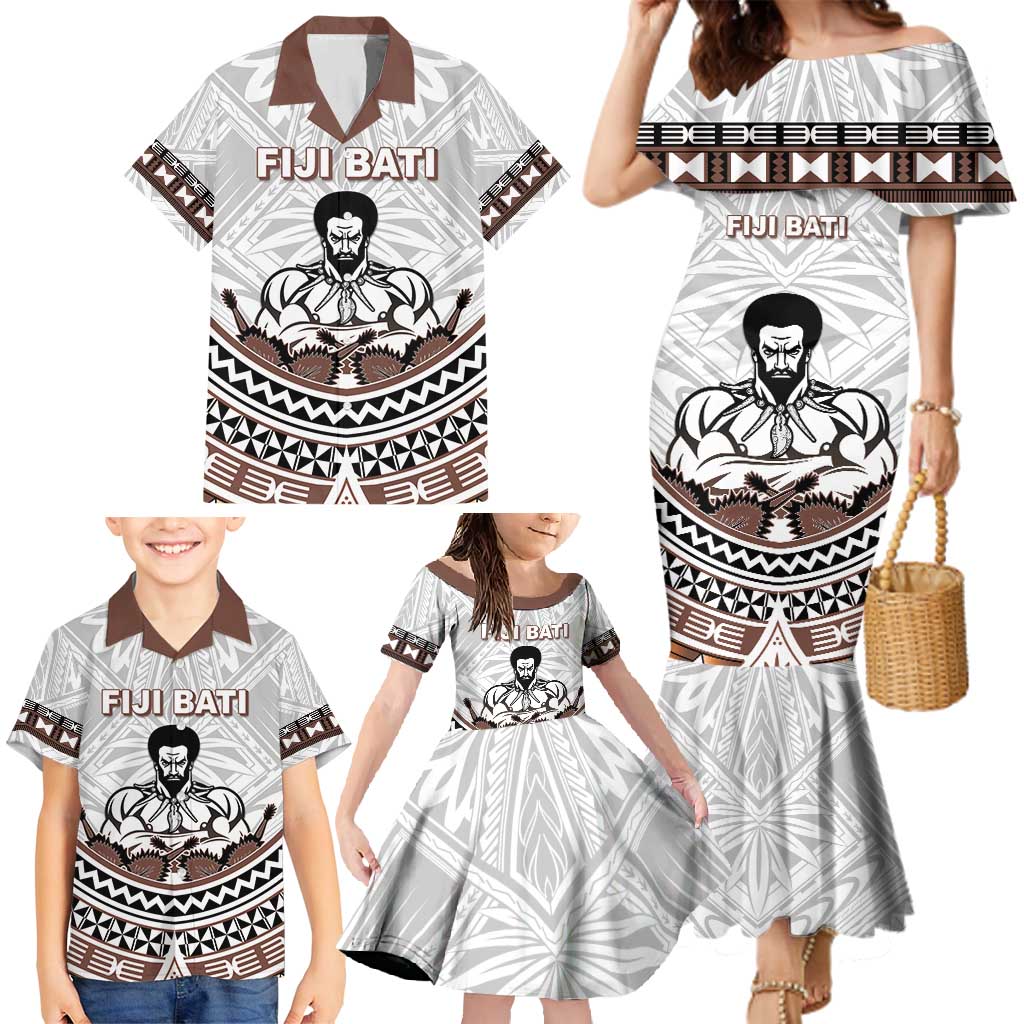 Fiji Rugby Custom Family Matching Mermaid Dress and Hawaiian Shirt Fijian Bati Go Champions LT05 - Polynesian Pride