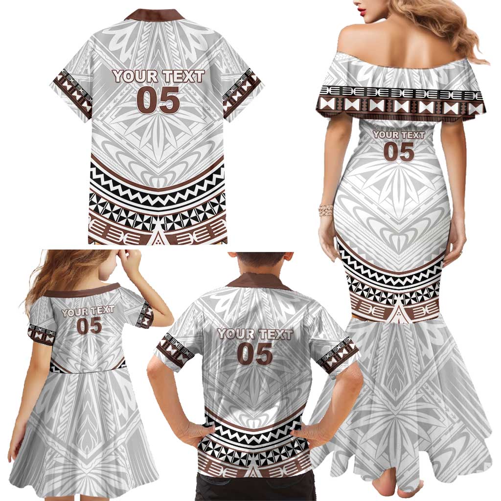 Fiji Rugby Custom Family Matching Mermaid Dress and Hawaiian Shirt Fijian Bati Go Champions LT05 - Polynesian Pride