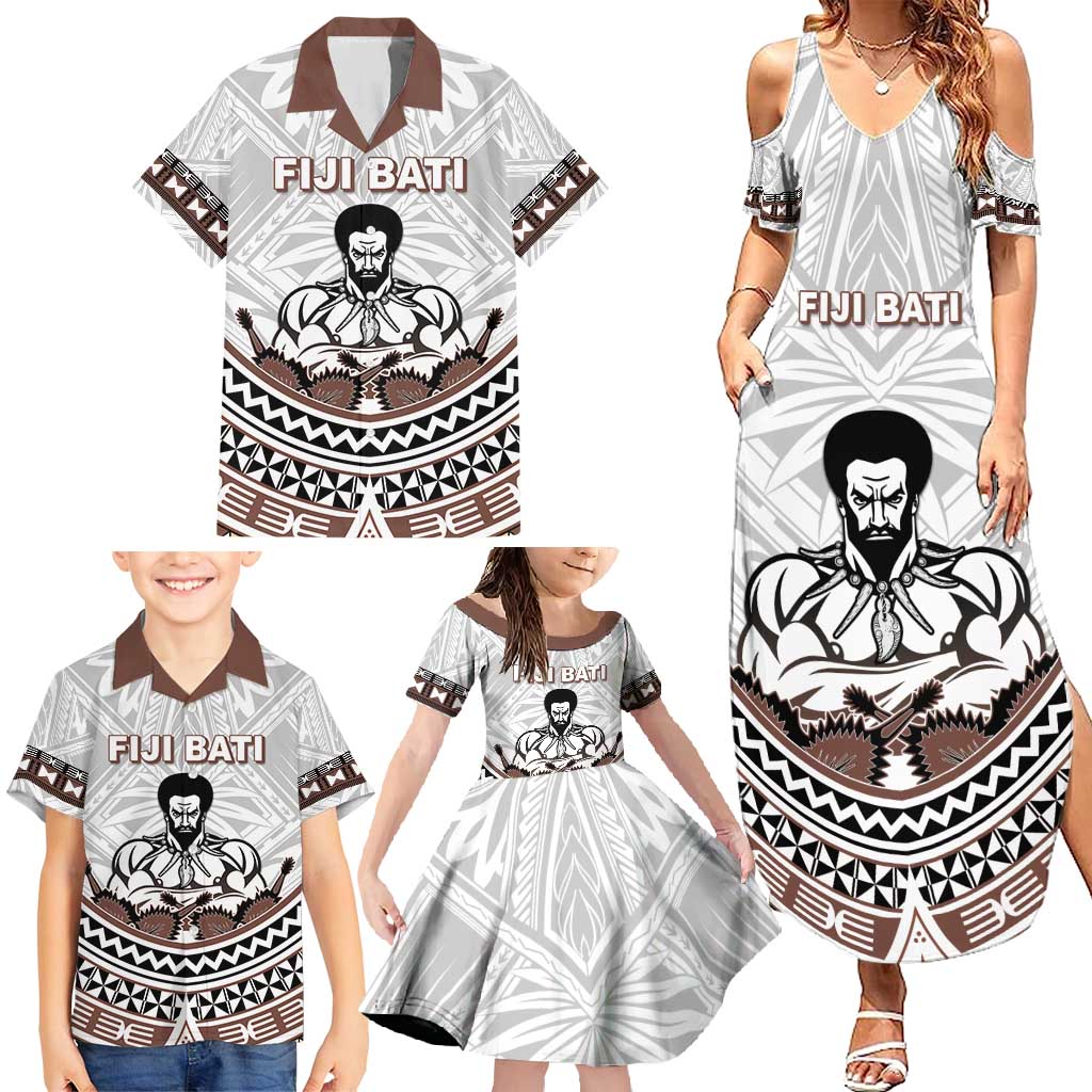 Fiji Rugby Custom Family Matching Summer Maxi Dress and Hawaiian Shirt Fijian Bati Go Champions LT05 - Polynesian Pride