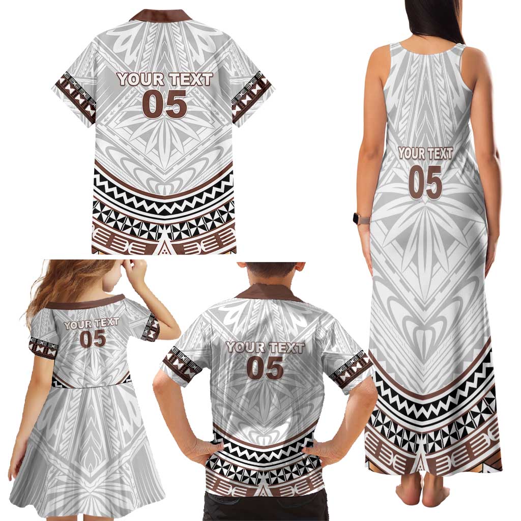 Fiji Rugby Custom Family Matching Tank Maxi Dress and Hawaiian Shirt Fijian Bati Go Champions LT05 - Polynesian Pride