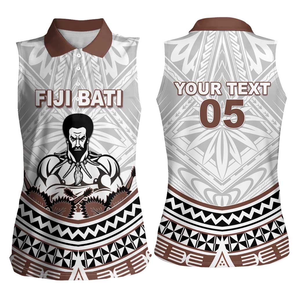 Fiji Rugby Custom Women Sleeveless Polo Shirt Fijian Bati Go Champions LT05 - Polynesian Pride