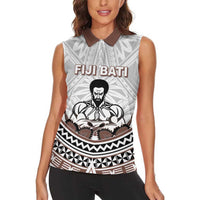 Fiji Rugby Custom Women Sleeveless Polo Shirt Fijian Bati Go Champions LT05 - Polynesian Pride