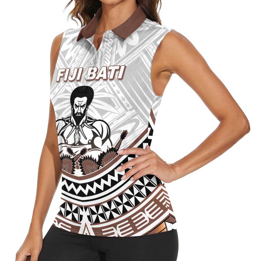 Fiji Rugby Custom Women Sleeveless Polo Shirt Fijian Bati Go Champions LT05 - Polynesian Pride