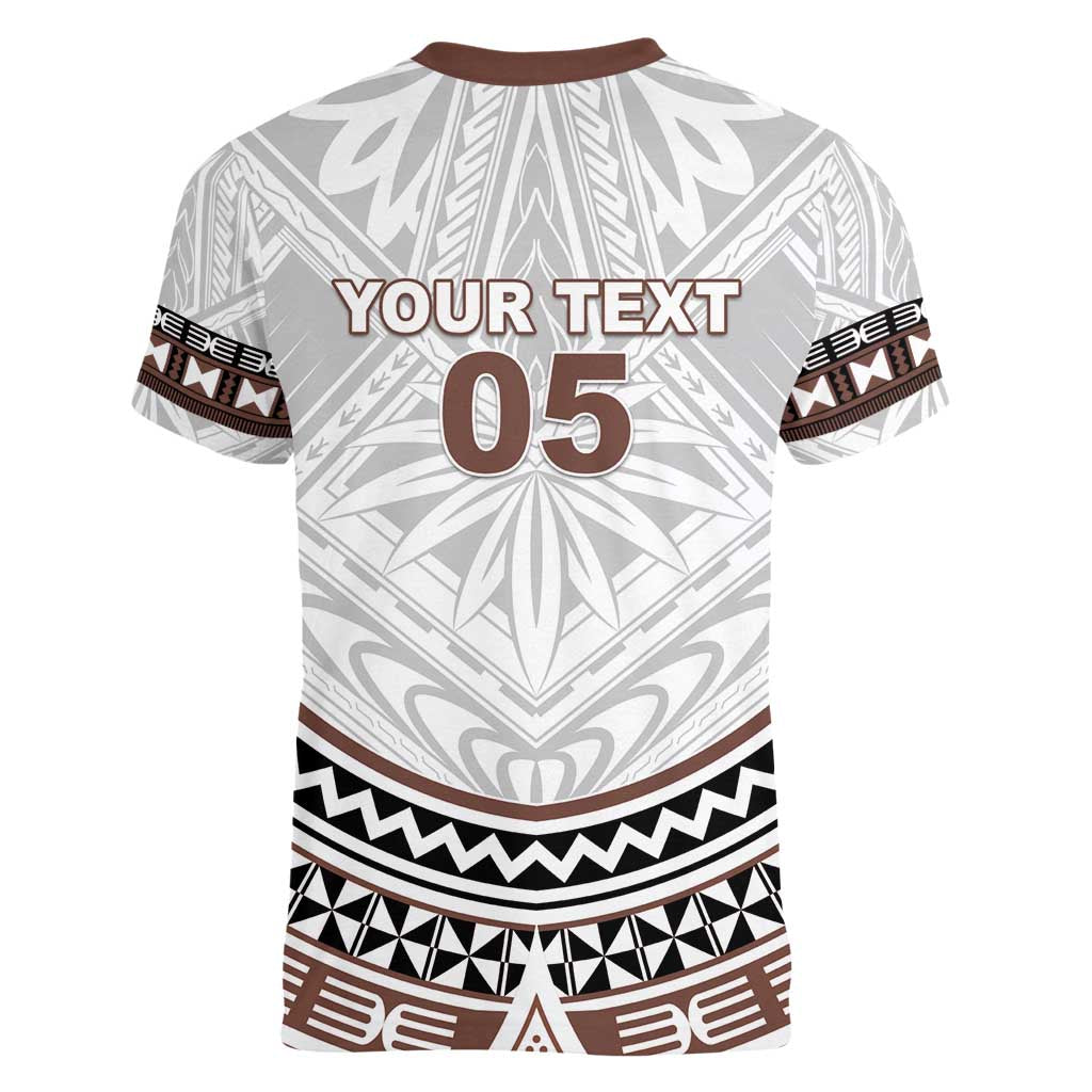 Fiji Rugby Custom Women V-Neck T-Shirt Fijian Bati Go Champions LT05 - Polynesian Pride